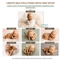 Newborn PhotoFlexi Trolley | Posing Aids | White (Advance Booking)