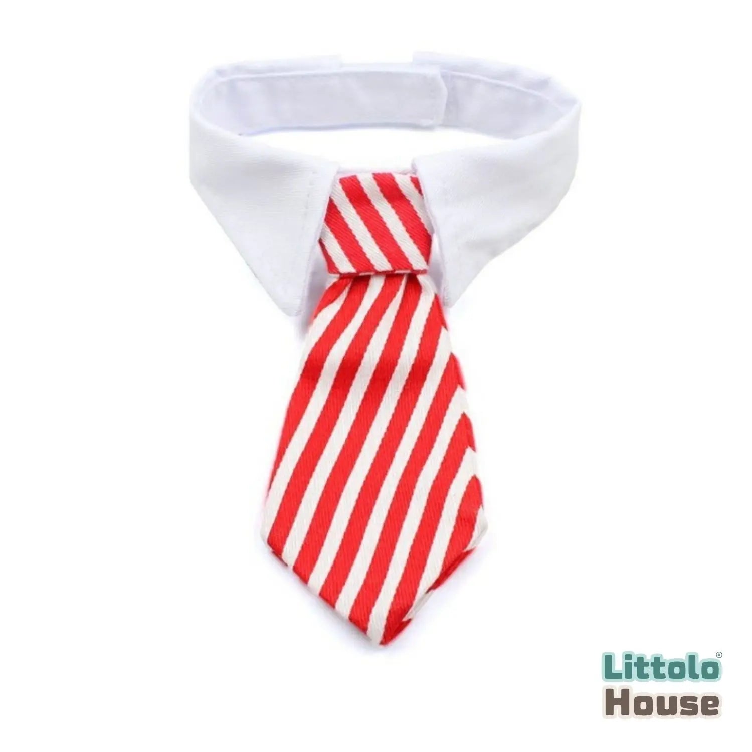 Baby Tie Collar Outfit O083 | NB | White Red