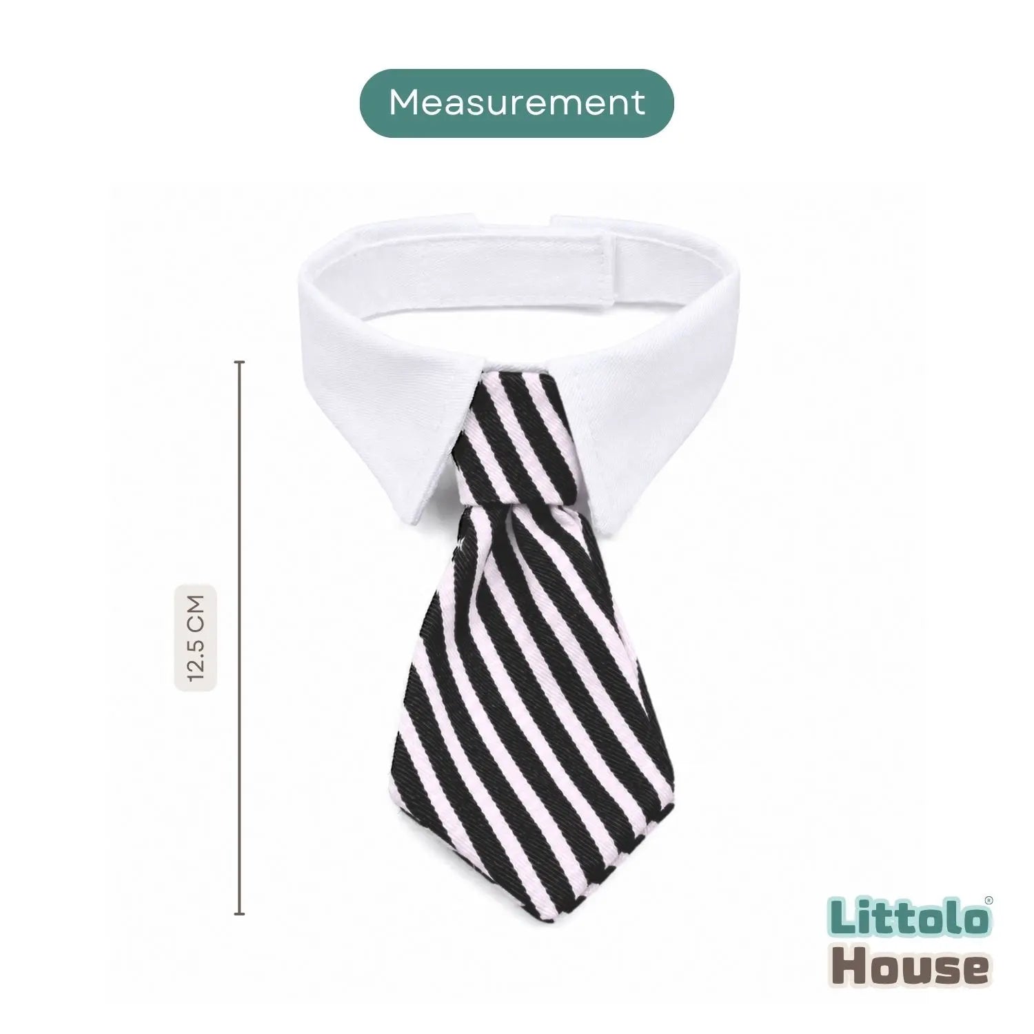 Baby Tie Collar Outfit O083 | NB | Black White