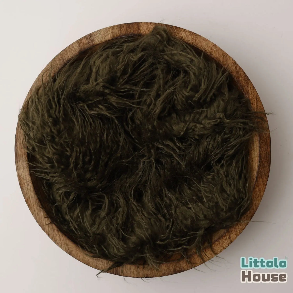 Faux Fur Fabric Layer L055 | Olive Green