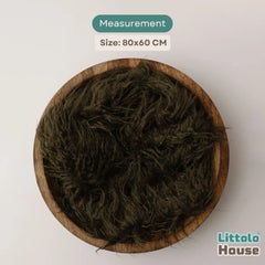 Faux Fur Fabric Layer L055 | Olive Green