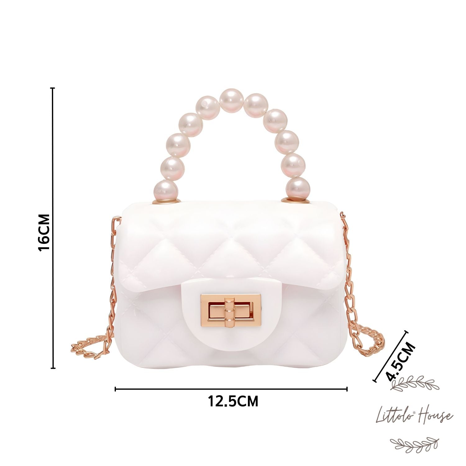 Pearl Mini Sling Bag | White