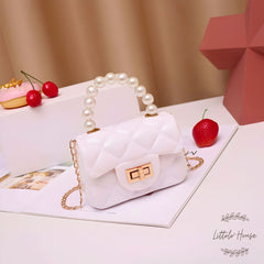 Pearl Mini Sling Bag | White