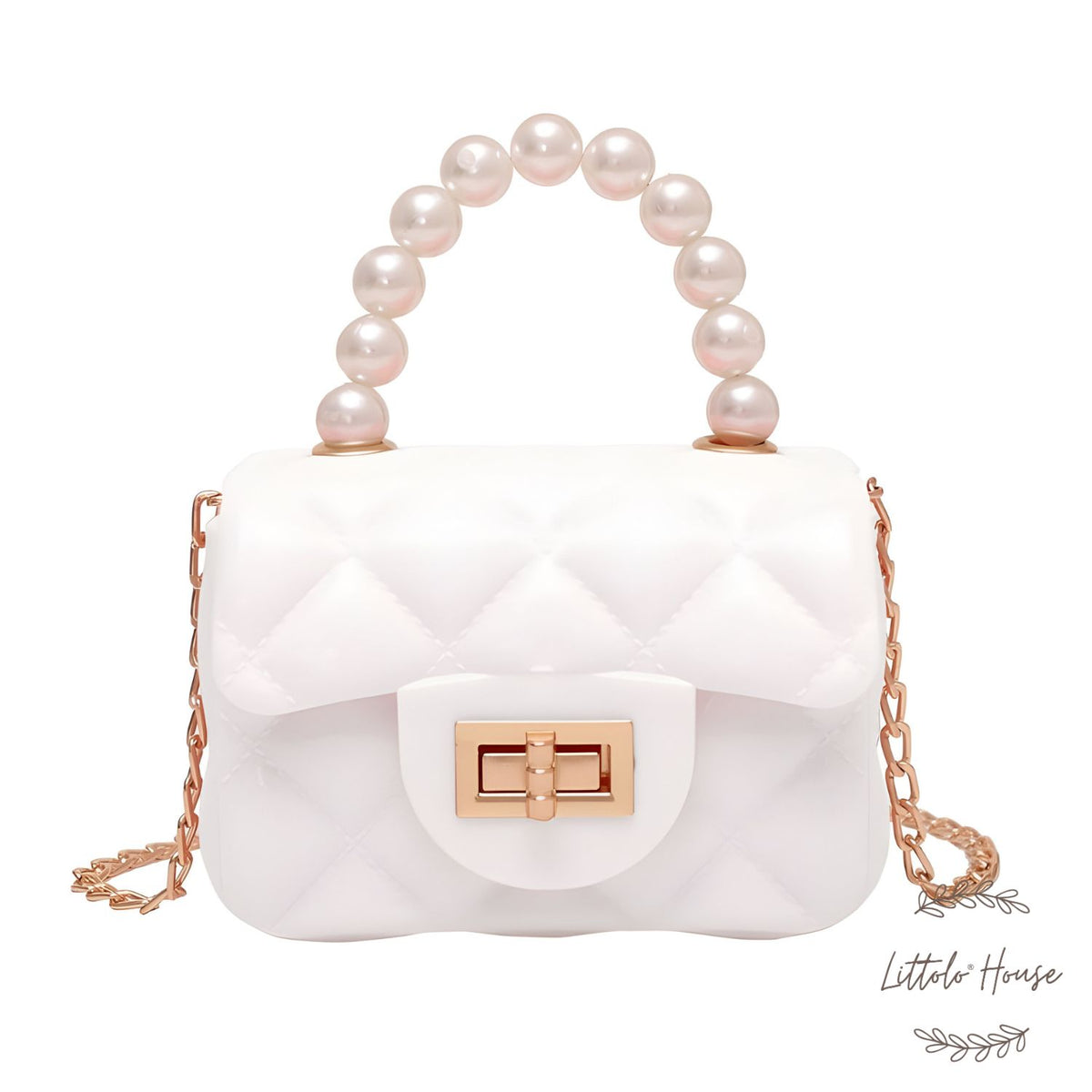 Pearl Mini Sling Bag | White