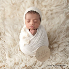 Baby Woolen Bonnet B042 | NB | Off White