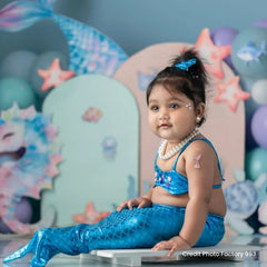 Baby Girl Mermaid Outfit O199 | Blue