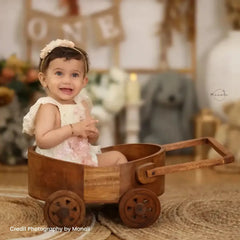 Cart Trolley | Wooden Decorative | Natural Wood