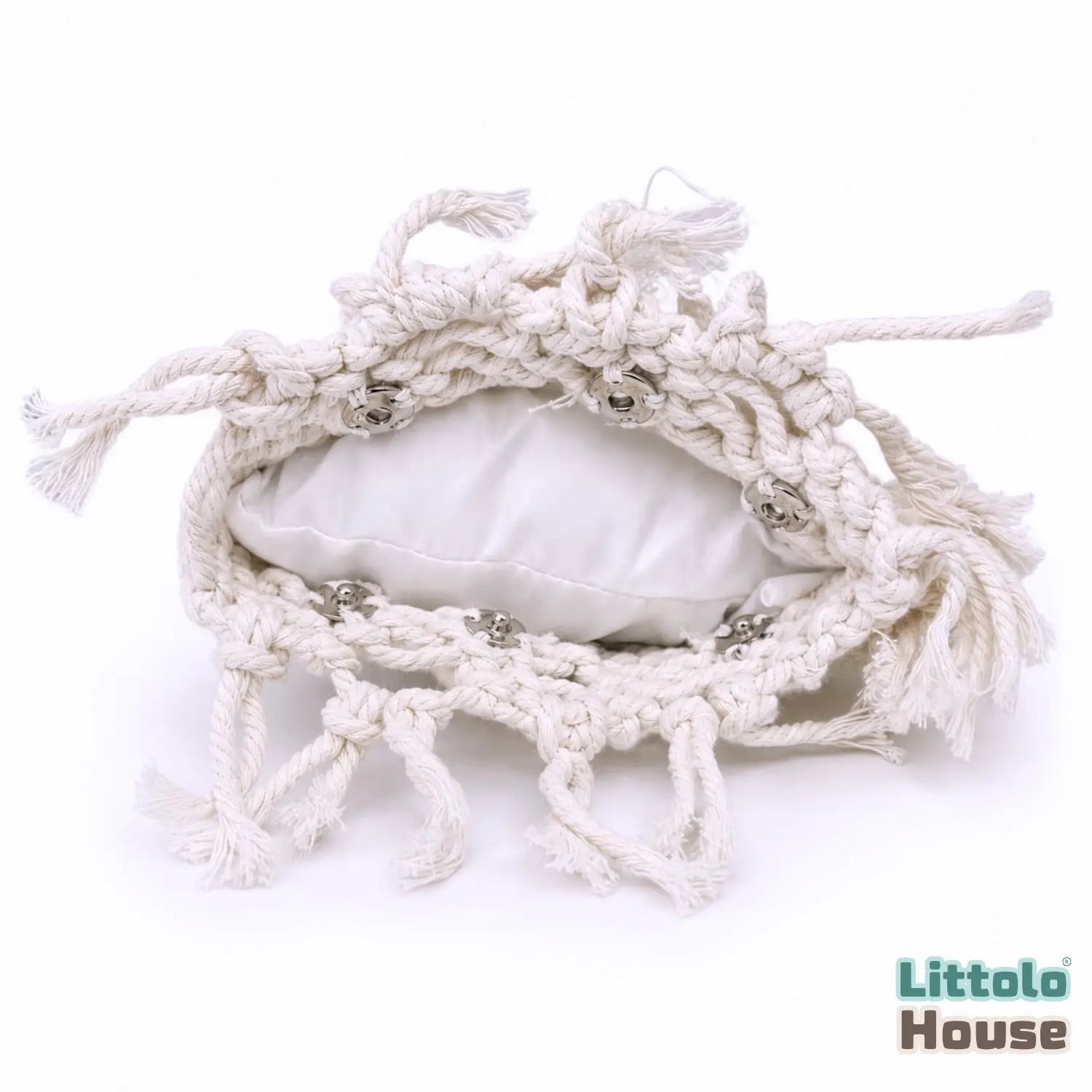 Handwoven Macrame Pillow P24 Pack of 1 | NB | White