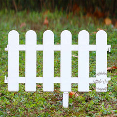 Plastic Courtyard Garden Fence Set of 3 D023 | Decorative Add-ons | Off White