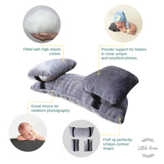 Baby Posing Pillow P5 Set of 3 | NB | Grey