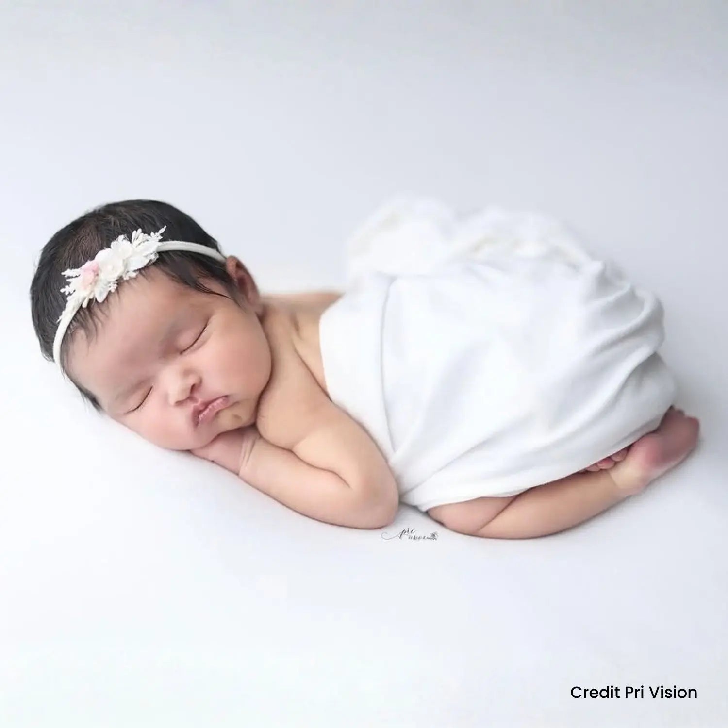Neutral Jersey Velvet Stretch Wrap | White