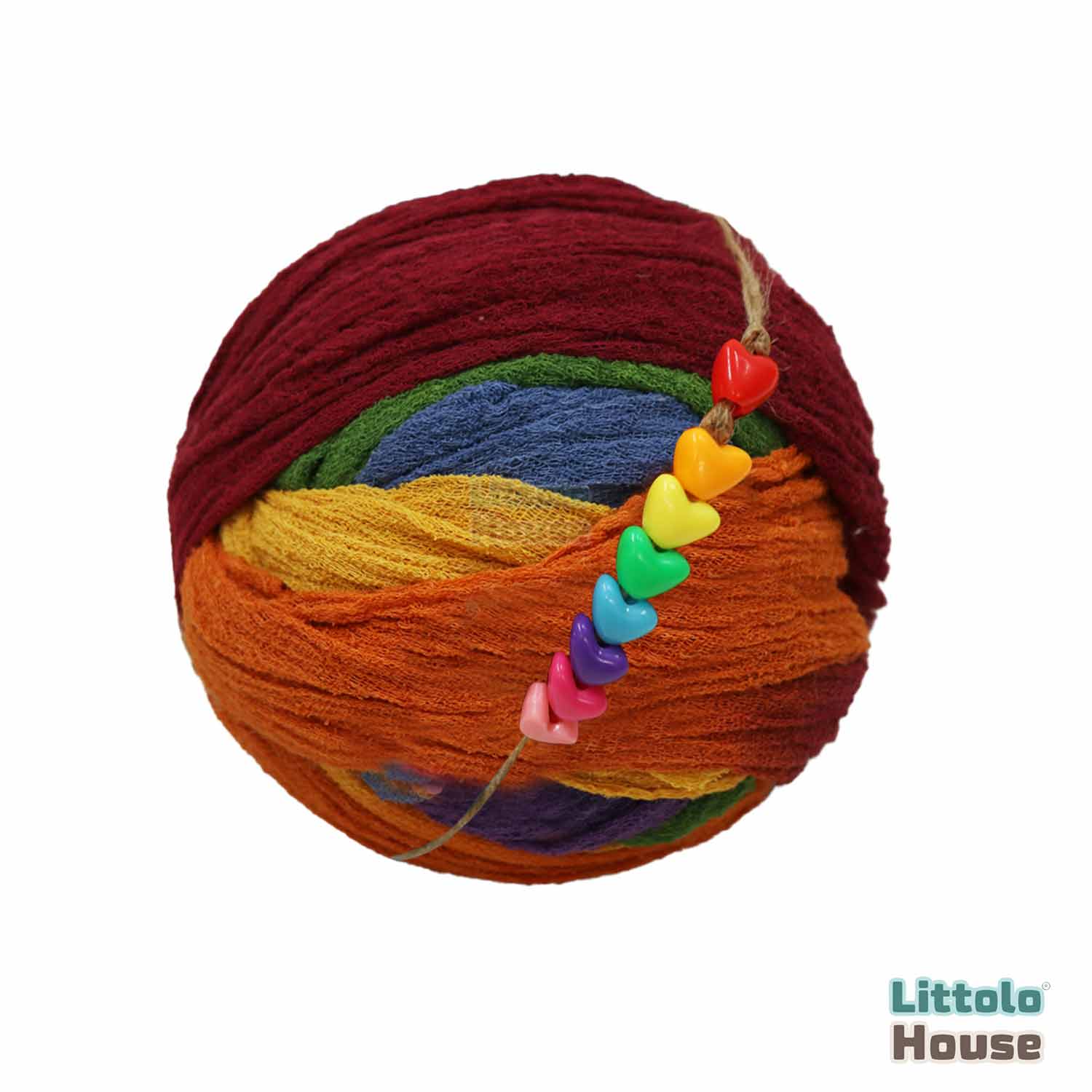 Rainbow Cheese Wrap of 260 CM length with Hairband SR048 | Set of 2 | Multicolor Dark Shades