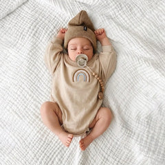 Baby Rainbow Romper O095 | 3M | Beige