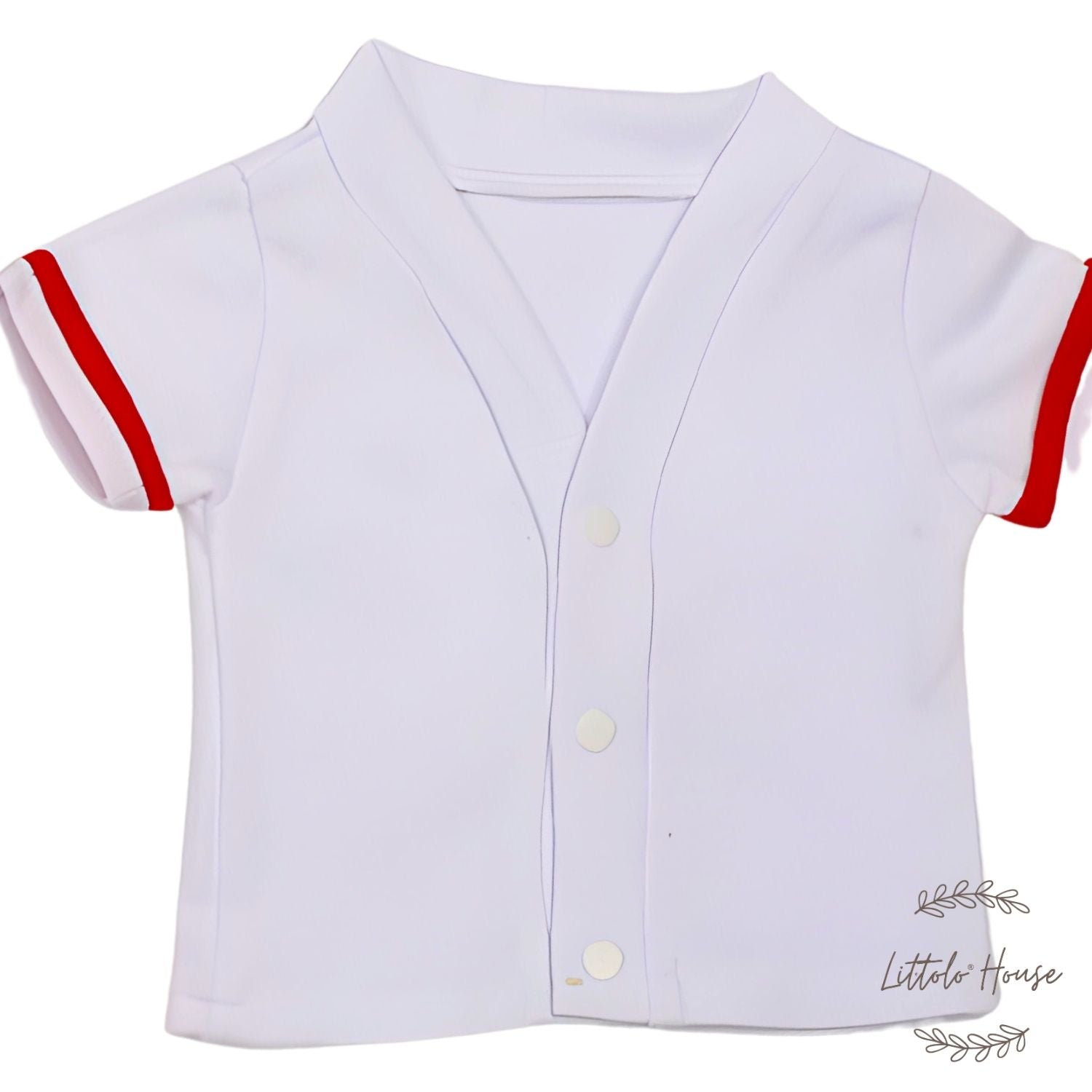 Baby Boy Red Sports Outfit with Cap O118 | NB | Red White