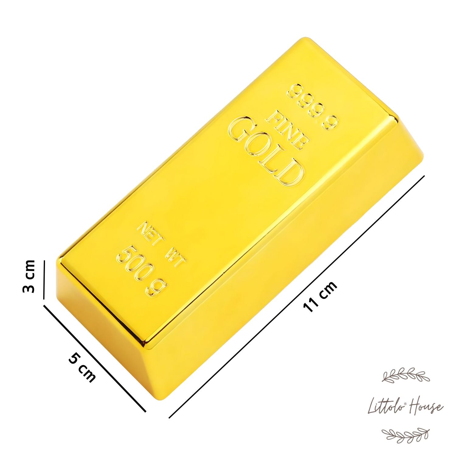 Fake Gold Bar D062 | Pack of 1 | Golden