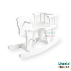 Riding Horse | Wooden Tableware | White (Self Carry Only-Shipping Extra)