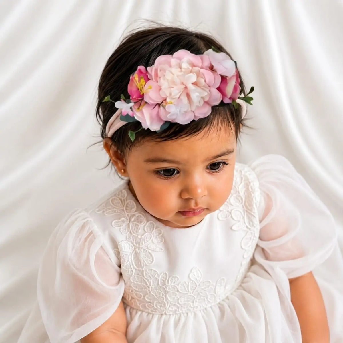 Rose Buds Flowers MH001 Maternity Hairbands | Pink