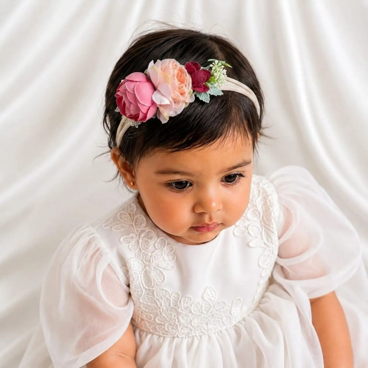 Rose Flowers MH002 Maternity Hairbands | Pink Peach