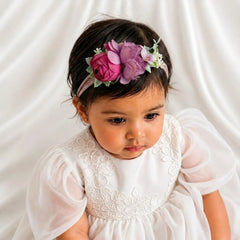 Rose Flowers MH002 Maternity Hairbands | Red Purple