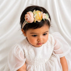 Rose Flowers MH002 Maternity Hairbands | Cream Peach