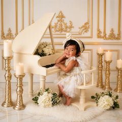 Royal Baby Piano | Wooden Decorative | Off White