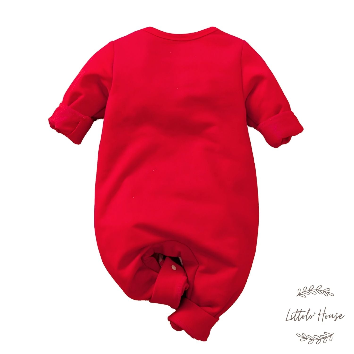 Baby Rudolph Deer Romper O106 | 6M | Beige Red