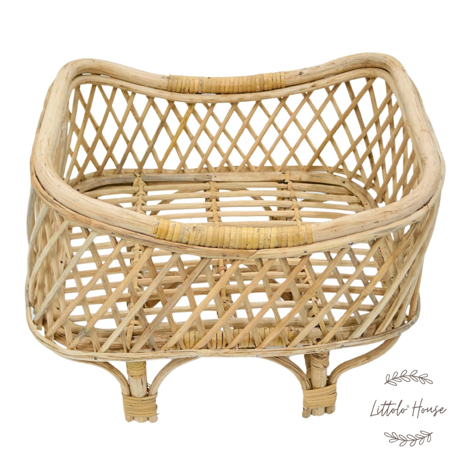 Rustic Cane Crib | Cane | Natural Finish