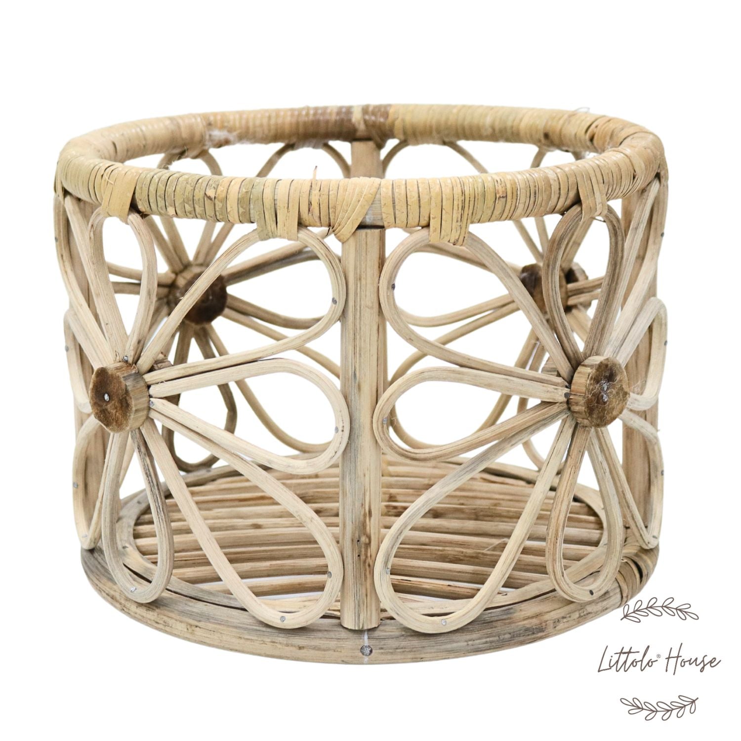 Rustic Cane Floral Basket | Cane | Natural Finish