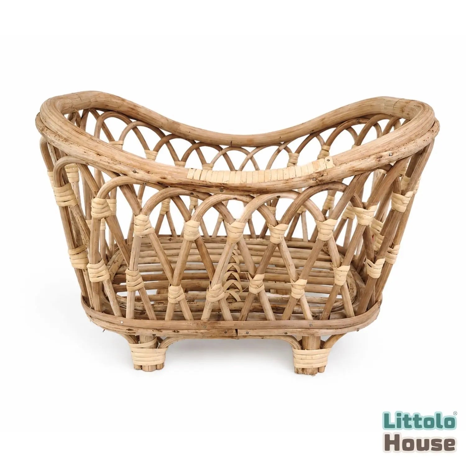 Rustic Cane Crib | Cane | Newborn | Natural Finish