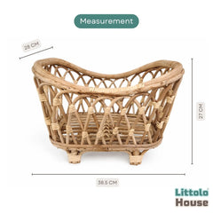 Rustic Cane Crib | Cane | Newborn | Natural Finish