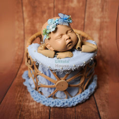Rustic Cane Floral Basket