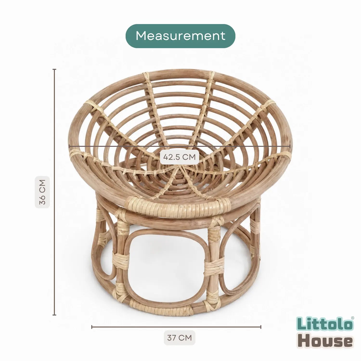 Rustic Papasan Chair | Cane | Natural Finish