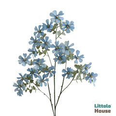 Artificial Dogwood Flowers Stick F071 | Pack of 2 | Sky Blue