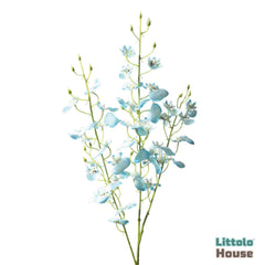 Artificial Dancing LAN Heart Orchid Flower Stick F073 | Pack of 2 | Sky Blue