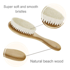 Soft Bristled Wooden Hair Brush | Natural Wood