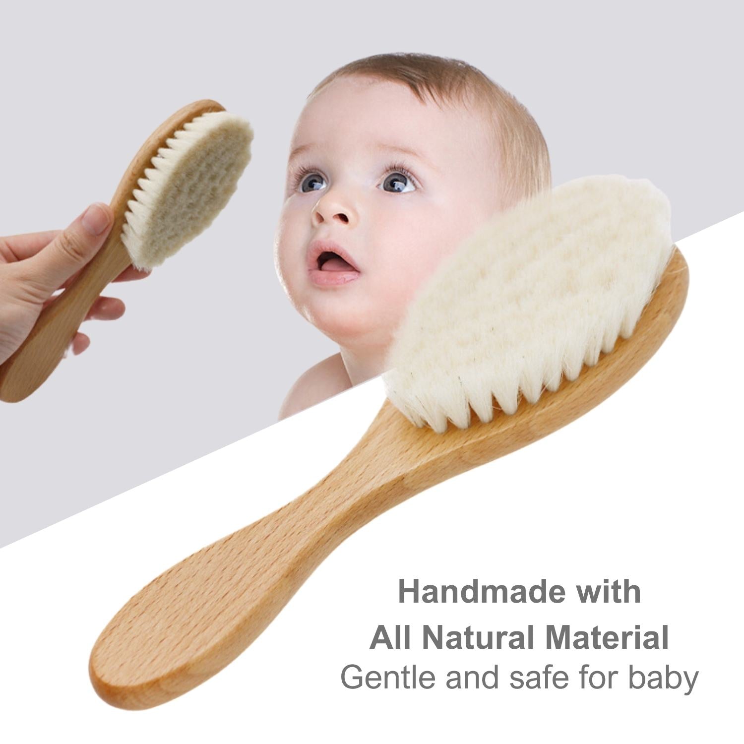 Soft Bristled Wooden Hair Brush | Natural Wood