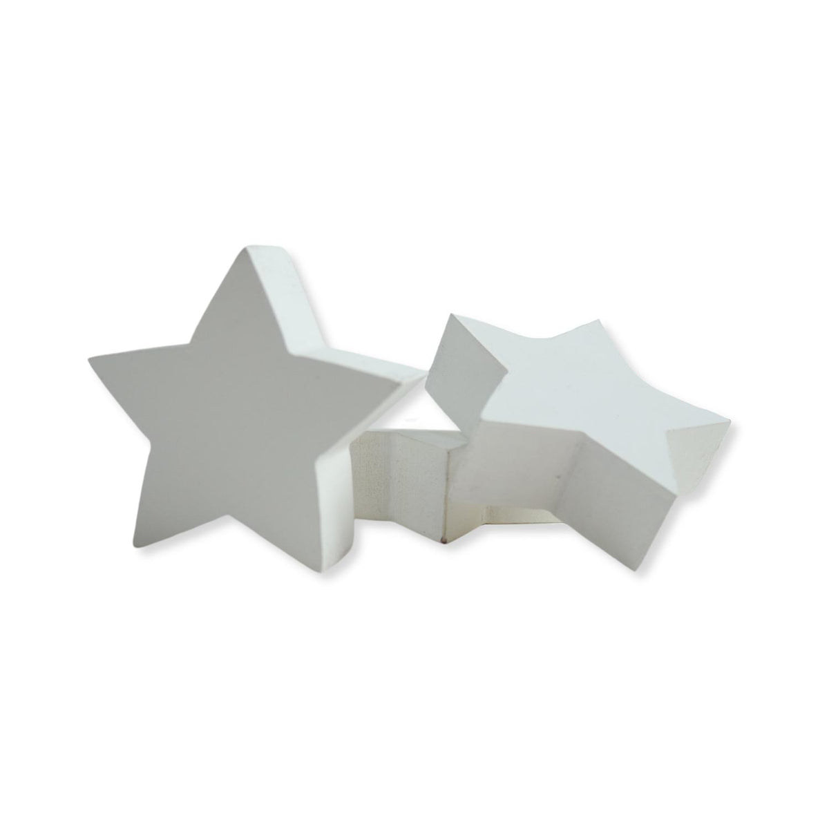 Stars Set of 10 | Wooden Decorative | White