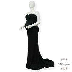 Strapless Tail Dress M037 | M | Black