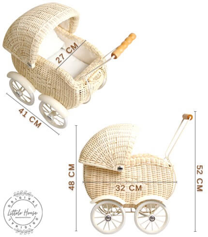 Baby Stroller | Metal | Beige