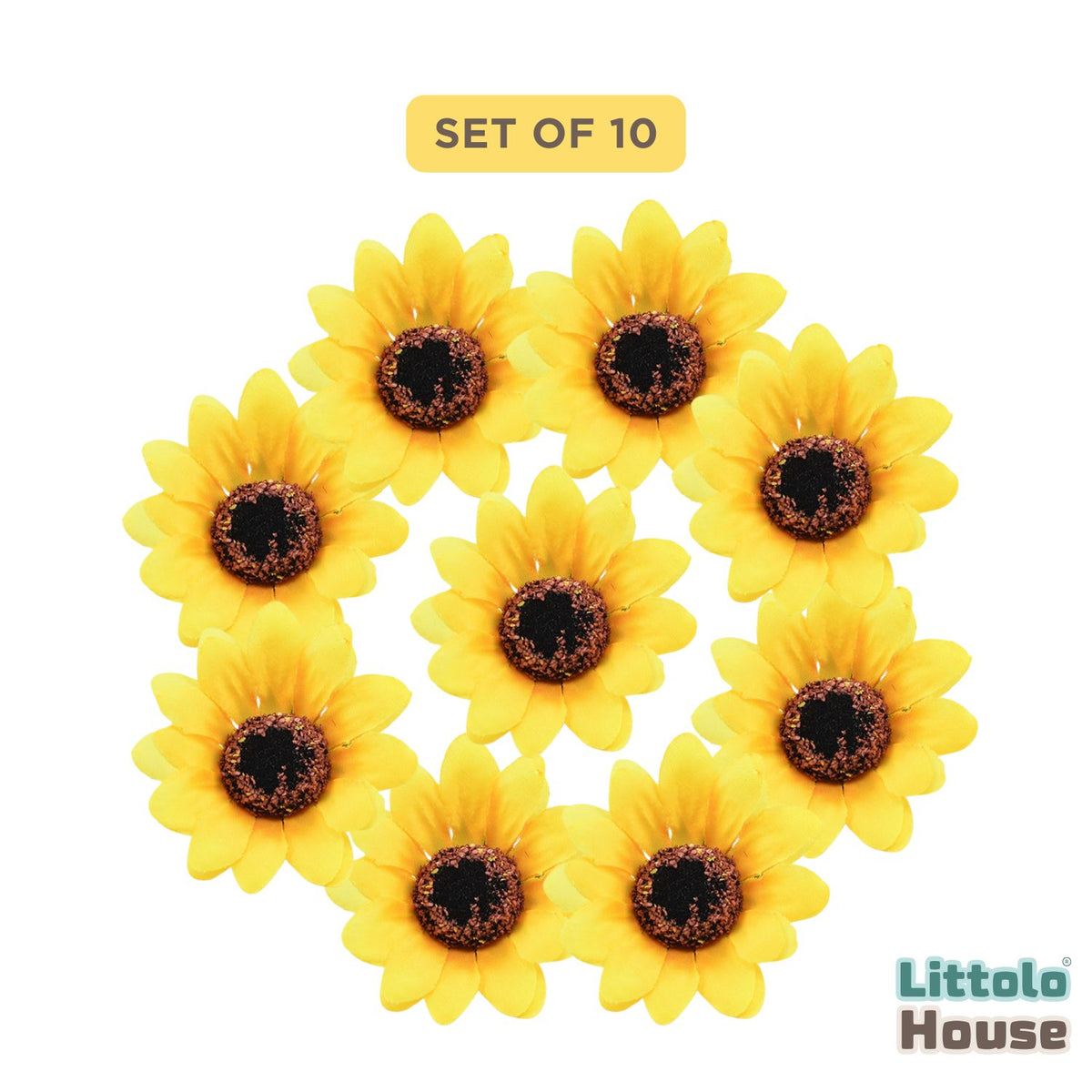 Sunflowers Head F110 | Bunch of 10 | Yellow