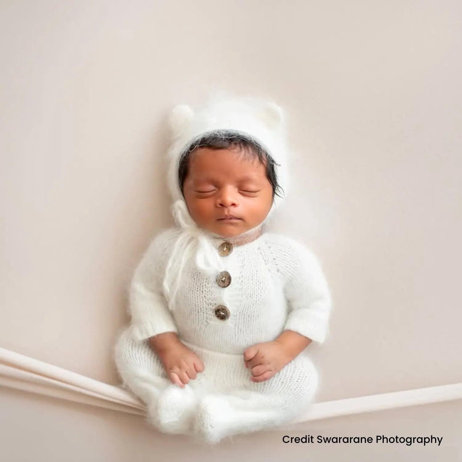 Baby Knitted Rompers O014 Outfit | NB | White