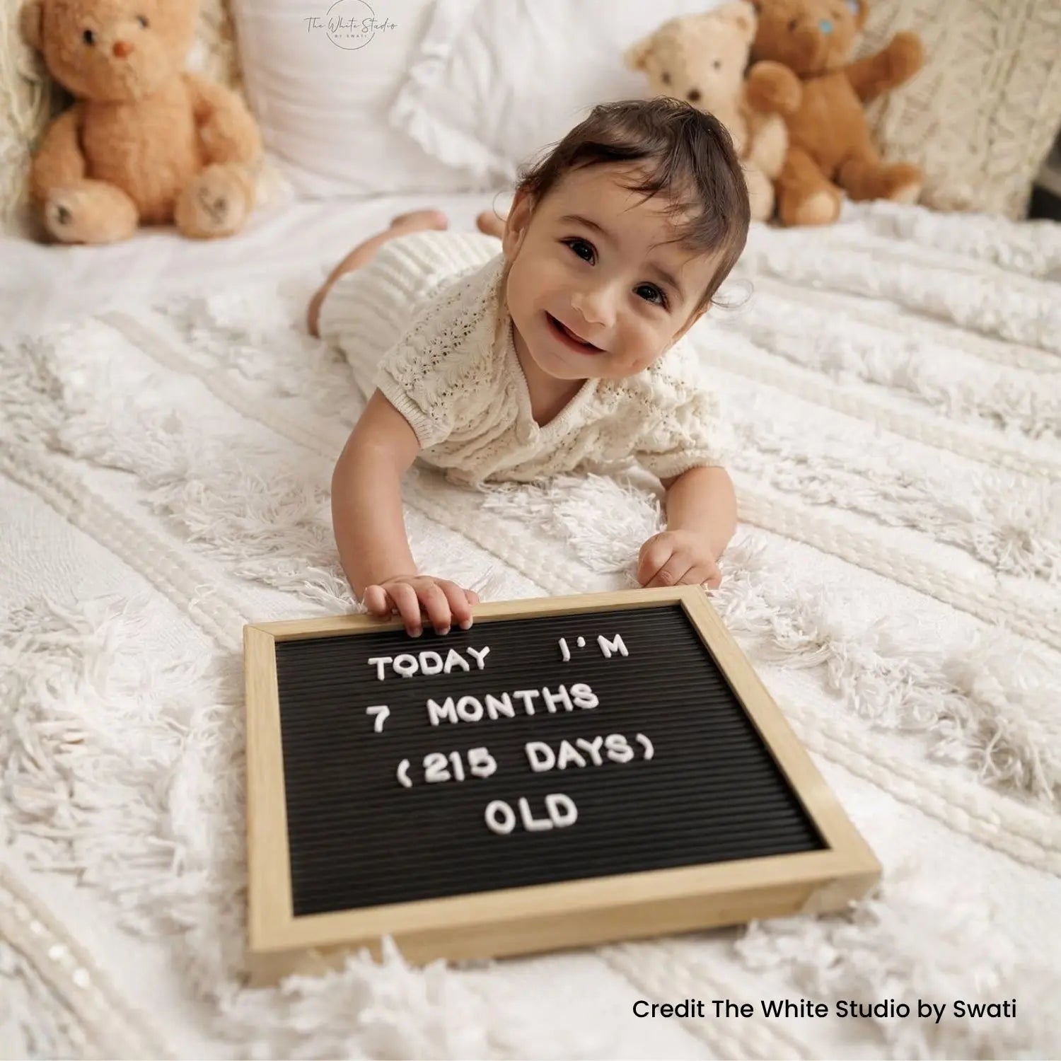 Milestone Letters Felt Board | Wooden Decorative | Black
