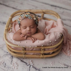 Raw Edge Chiffon Pearl Draping Wrap | Medium Orchid