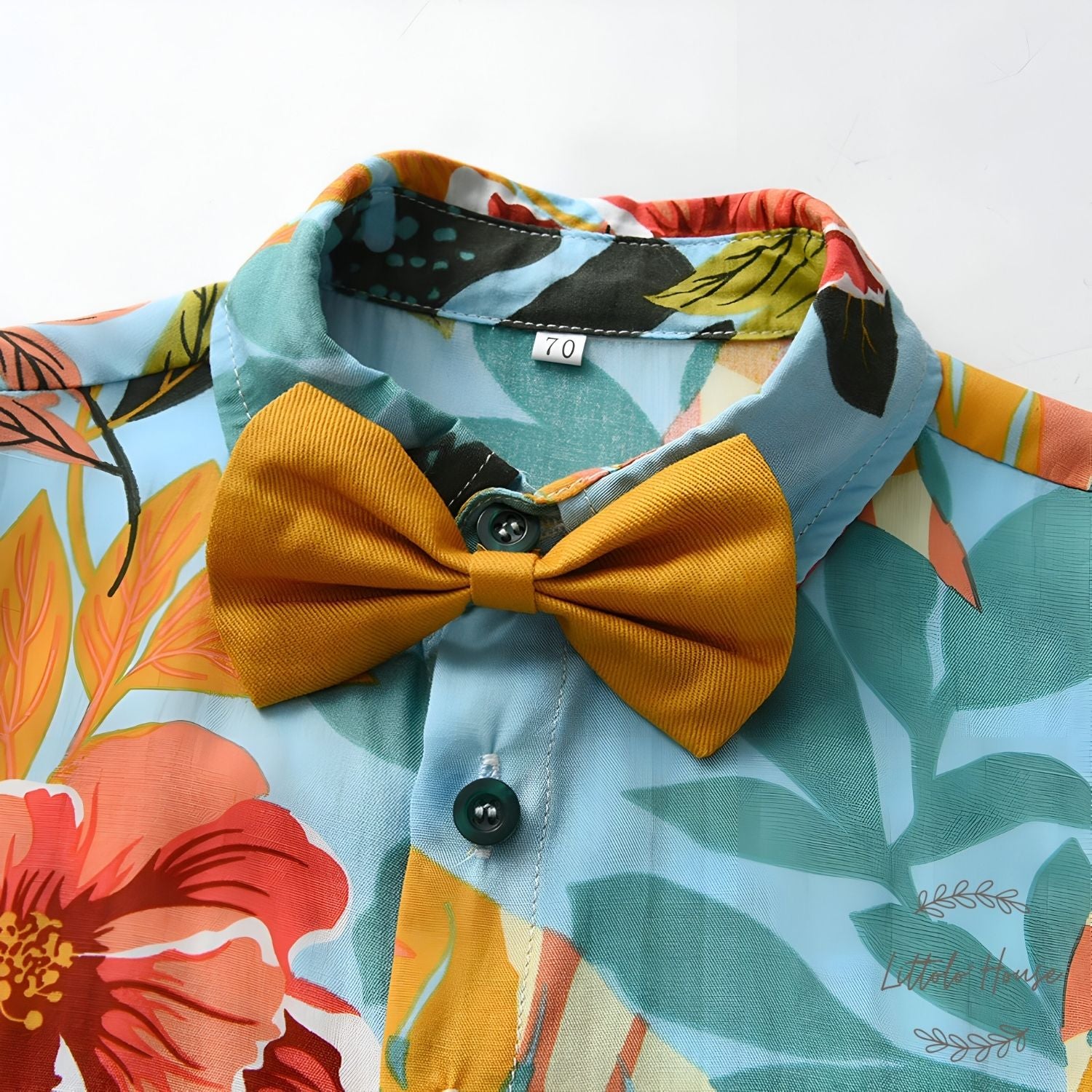 Baby Boy Shirt with Shorts O122 | 1Y | Tropical Flower Print