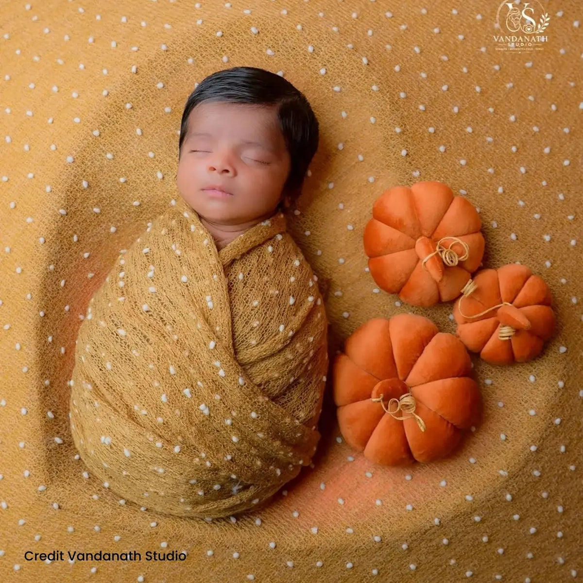Halloween Velvet Pumpkins D191 | Pack of 3 | Burnt Orange