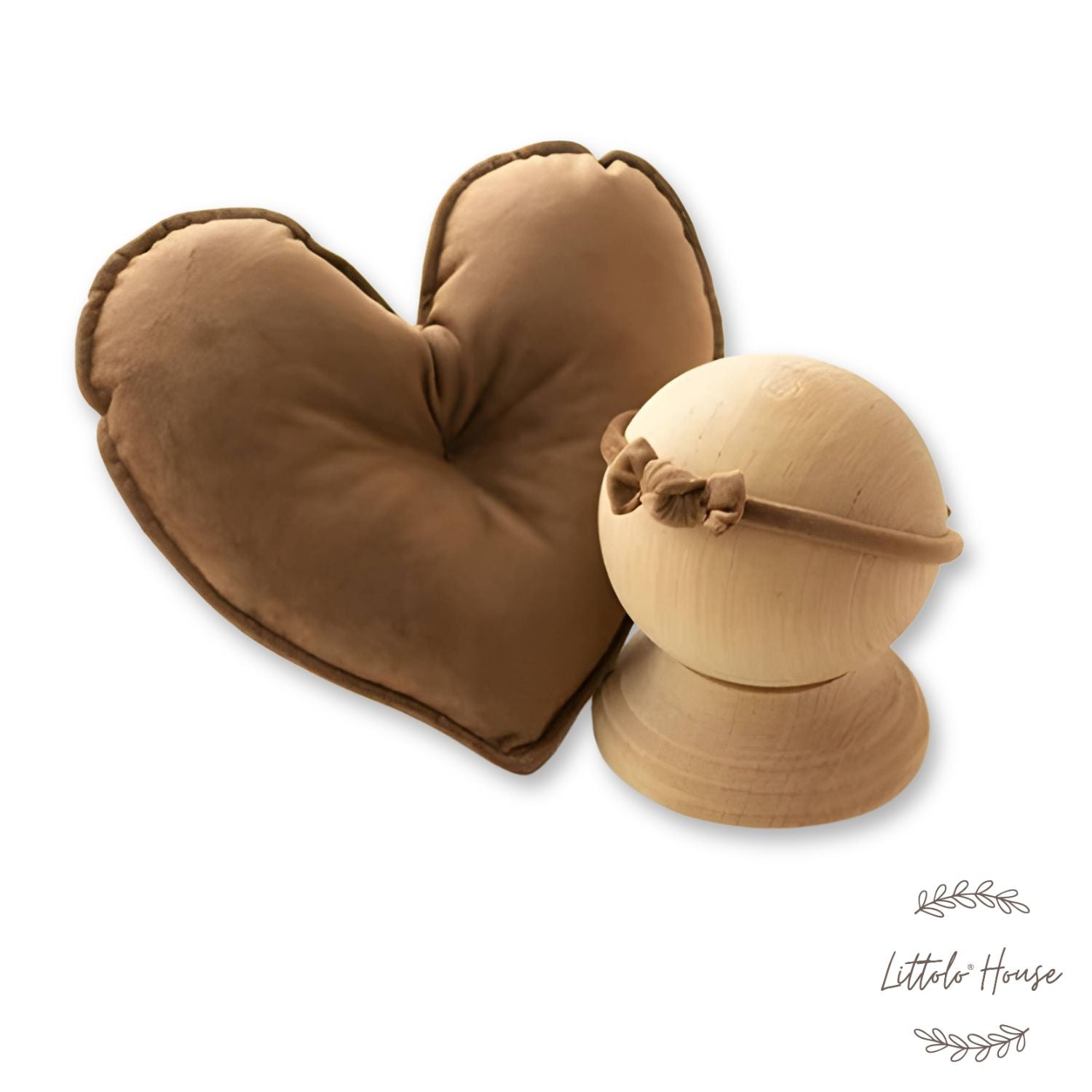 Velvet Heart Style Pillow with Hairband SR052 | NB