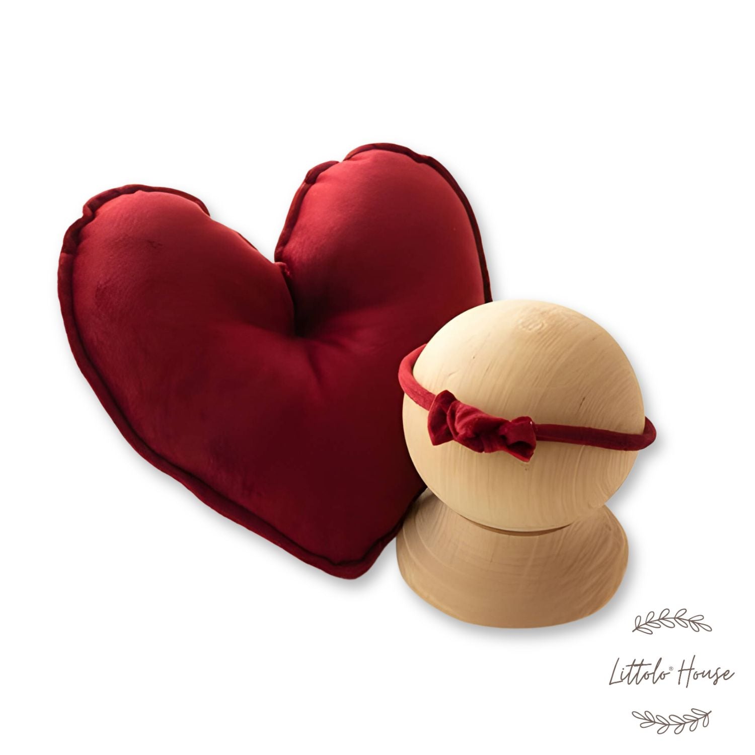 Velvet Heart Style Pillow with Hairband SR052 | NB