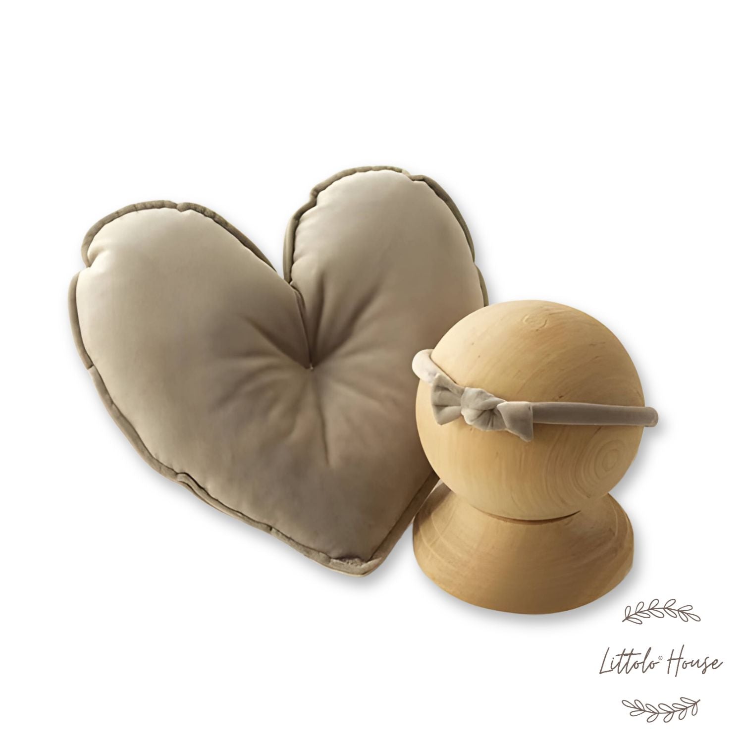 Velvet Heart Style Pillow with Hairband SR052 | NB