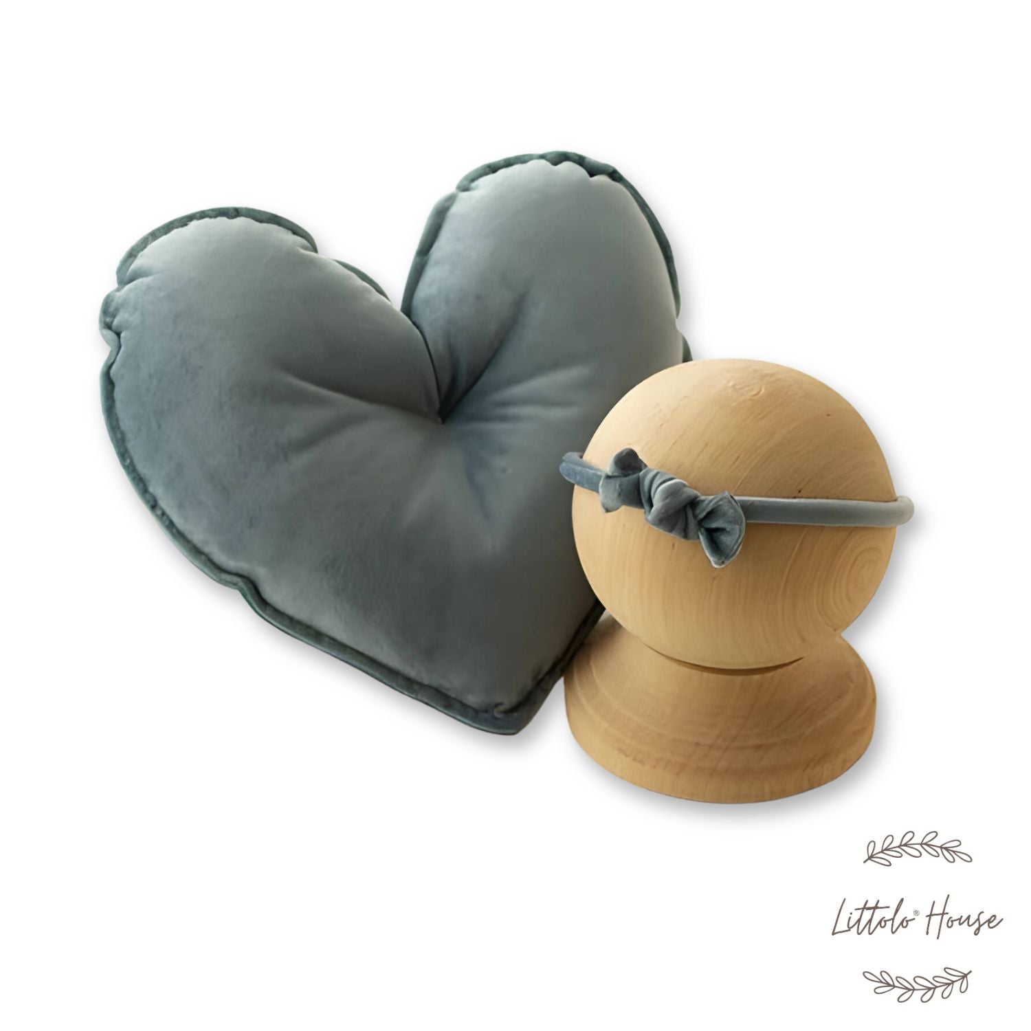 Velvet Heart Style Pillow with Hairband SR052 | NB