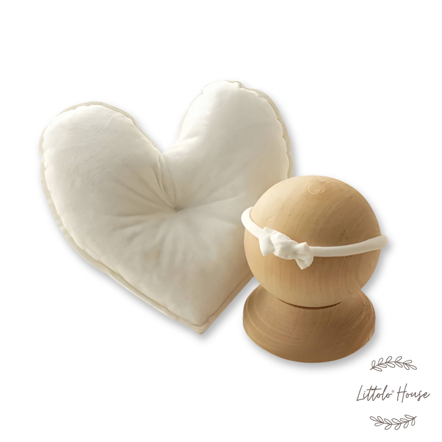 Velvet Heart Style Pillow with Hairband SR052 | NB